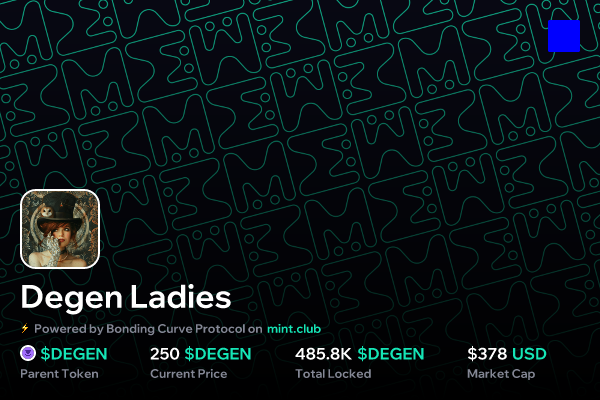 LADYWIFHAT - Bonding Curved ERC-1155 | Mint Club